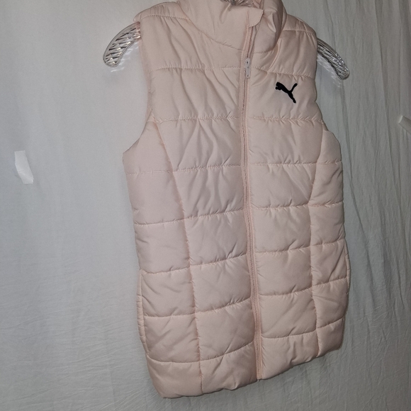 Puma Kids Light Pink Quilted Vest Size M.10/12 - Picture 9 of 16